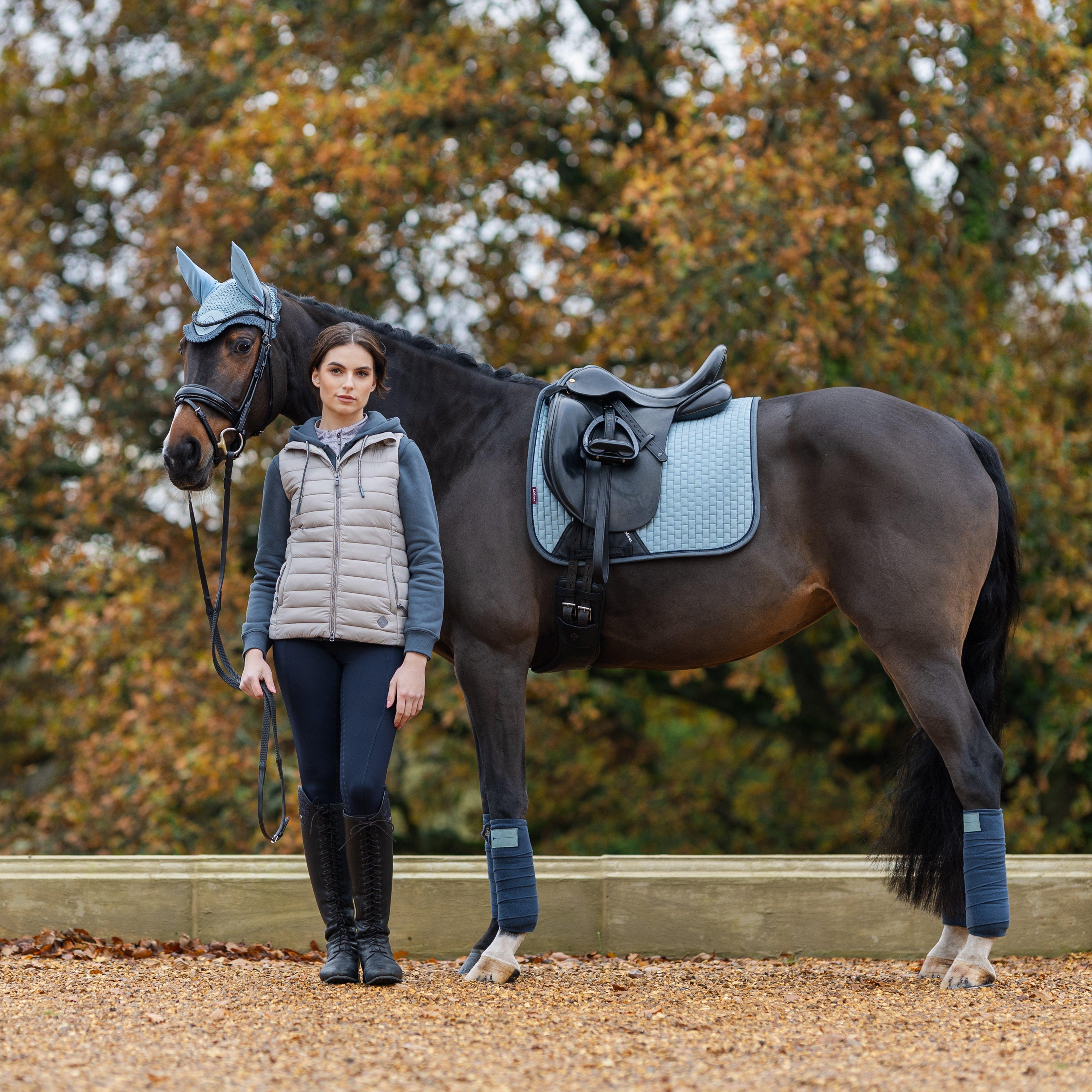 Suede Dressage Saddle Pad Glacier