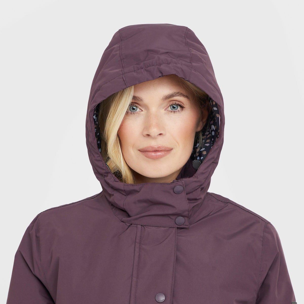 Womens Mireya Waterproof Insulated Jacket Deep Plum Spot Print