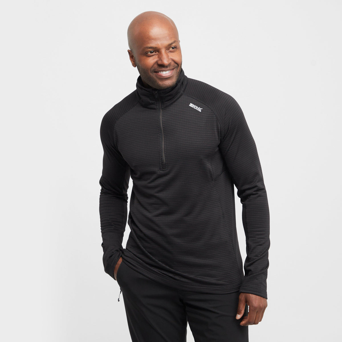 Mens Yonder II Half Zip Fleece Black