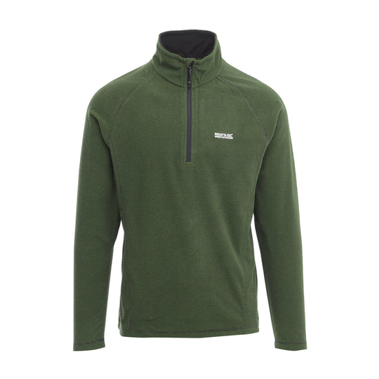 Mens Montes Lightweight Half Zip Fleece Nephrite Green Black