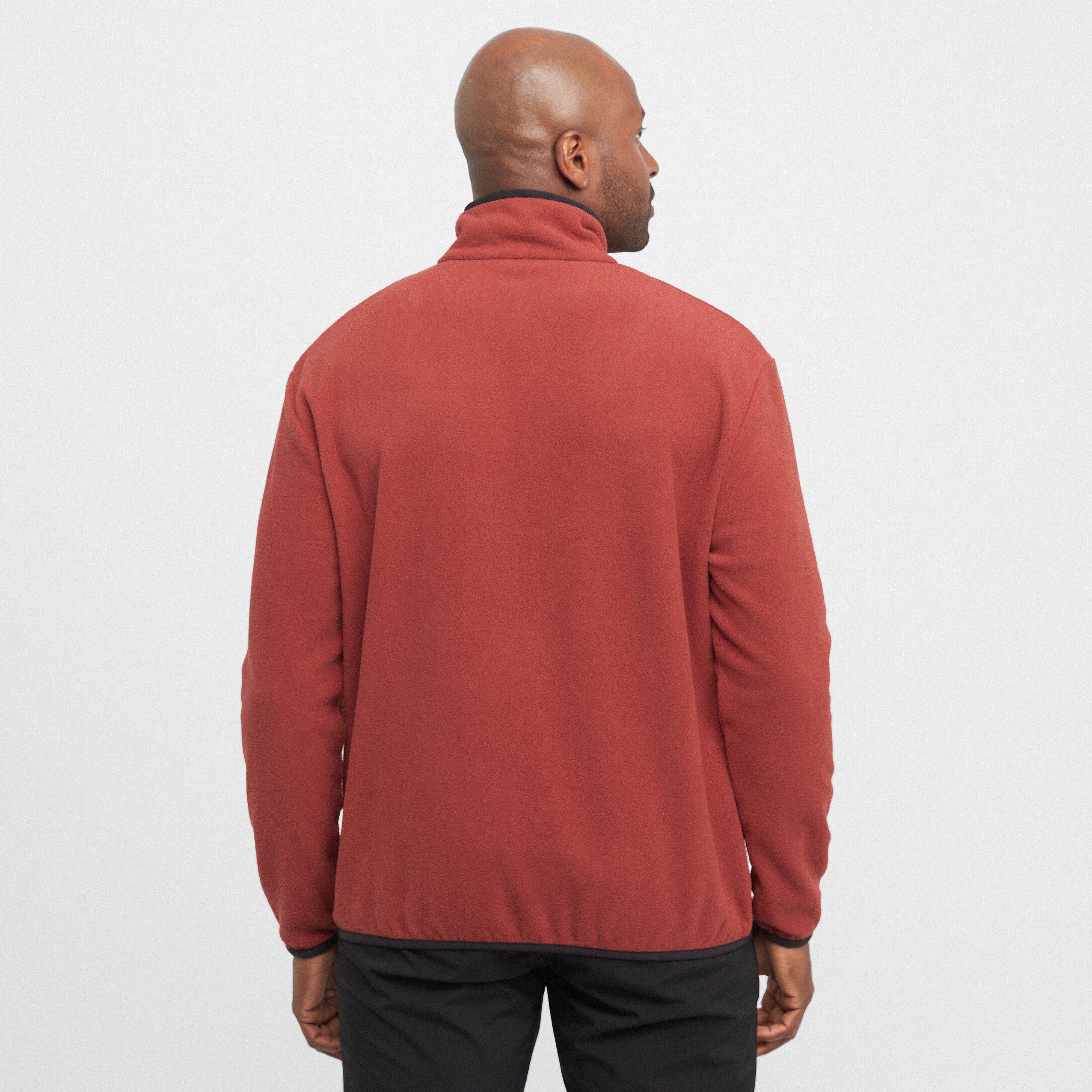 Mens Frankie Half Zip Fleece Red Ochre