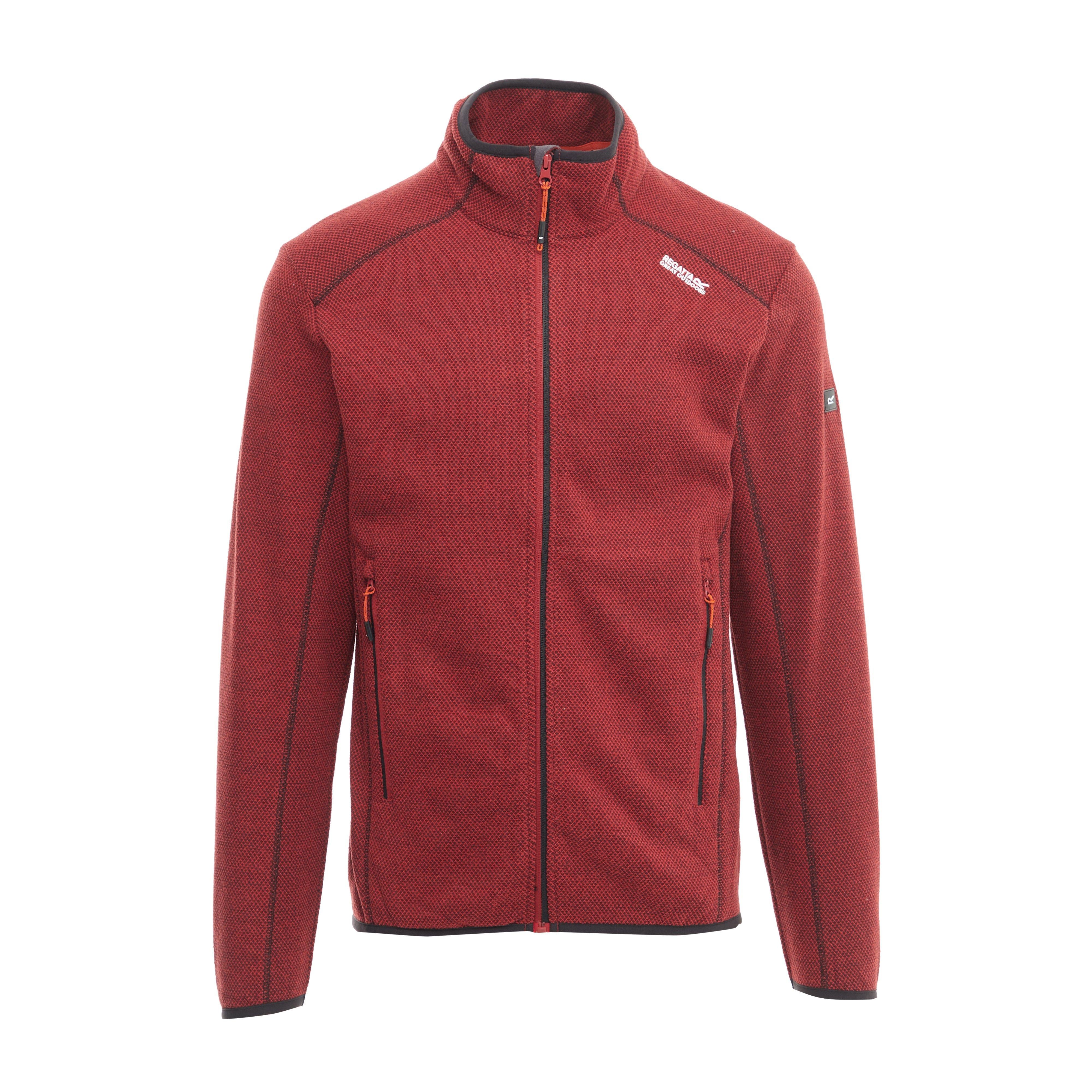 Mens Torrens Full Zip Midweight Fleece Red Ochre