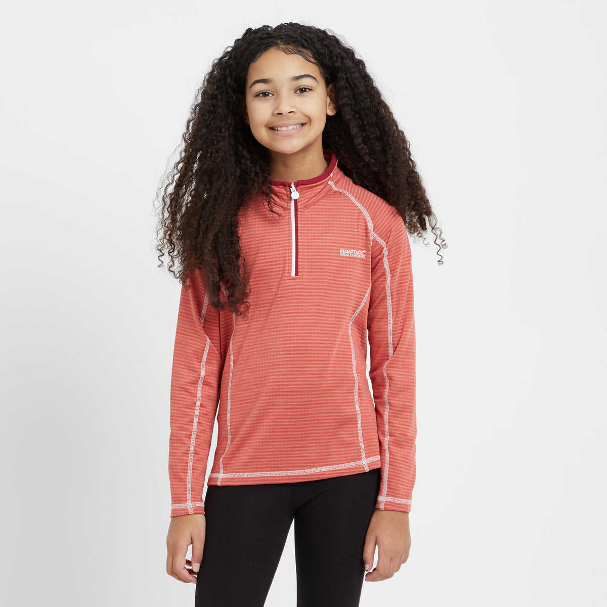 Kids Berley Half Zip Top Mineral Red
