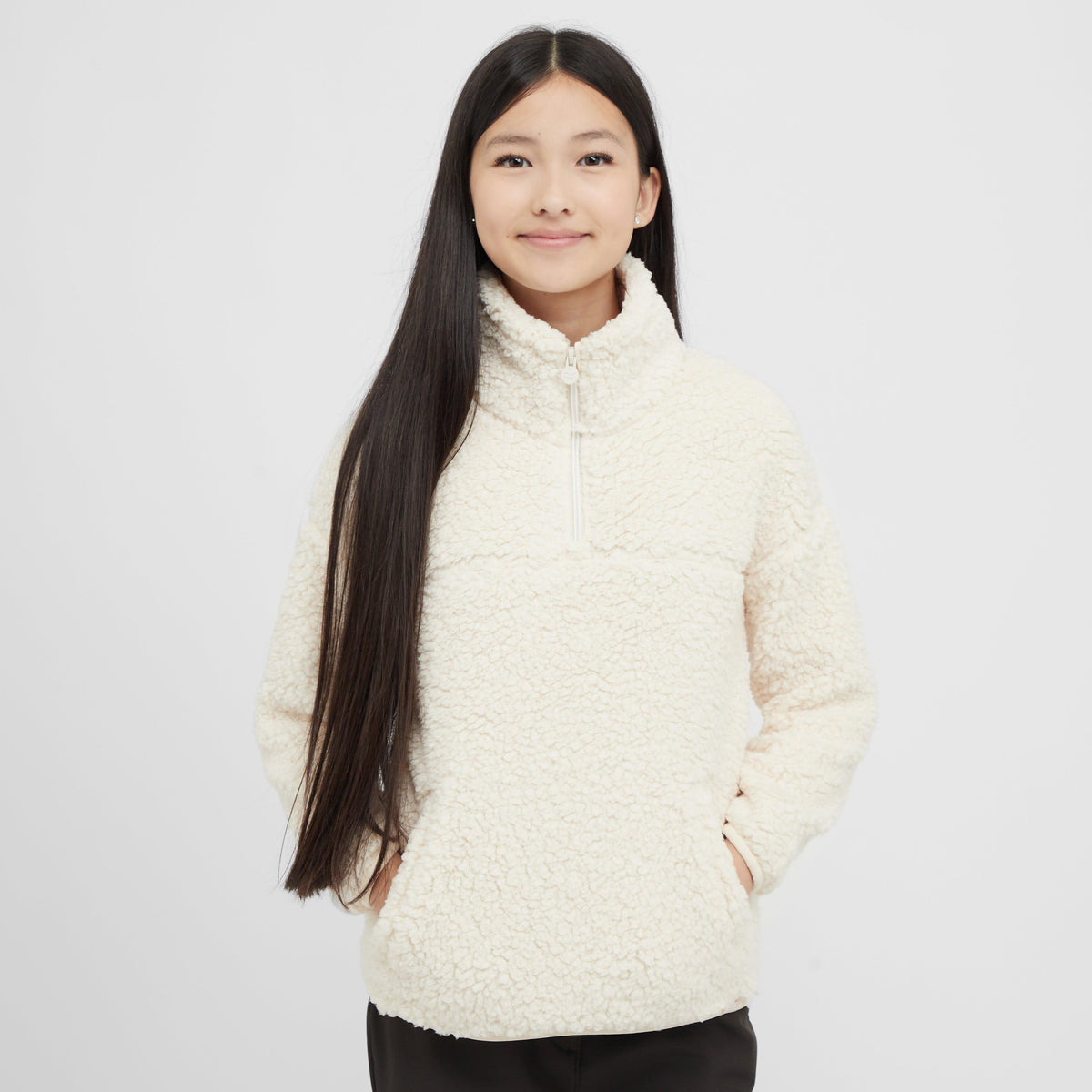 Kids Kaliza Half Zip Fleece Light Vanilla