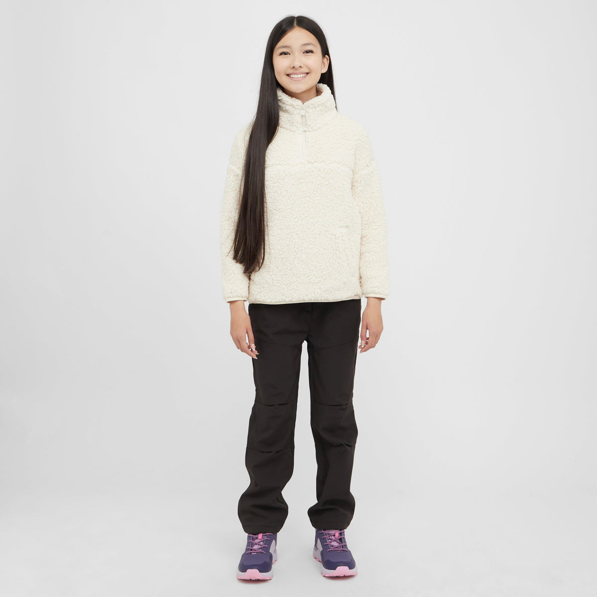 Kids Kaliza Half Zip Fleece Light Vanilla