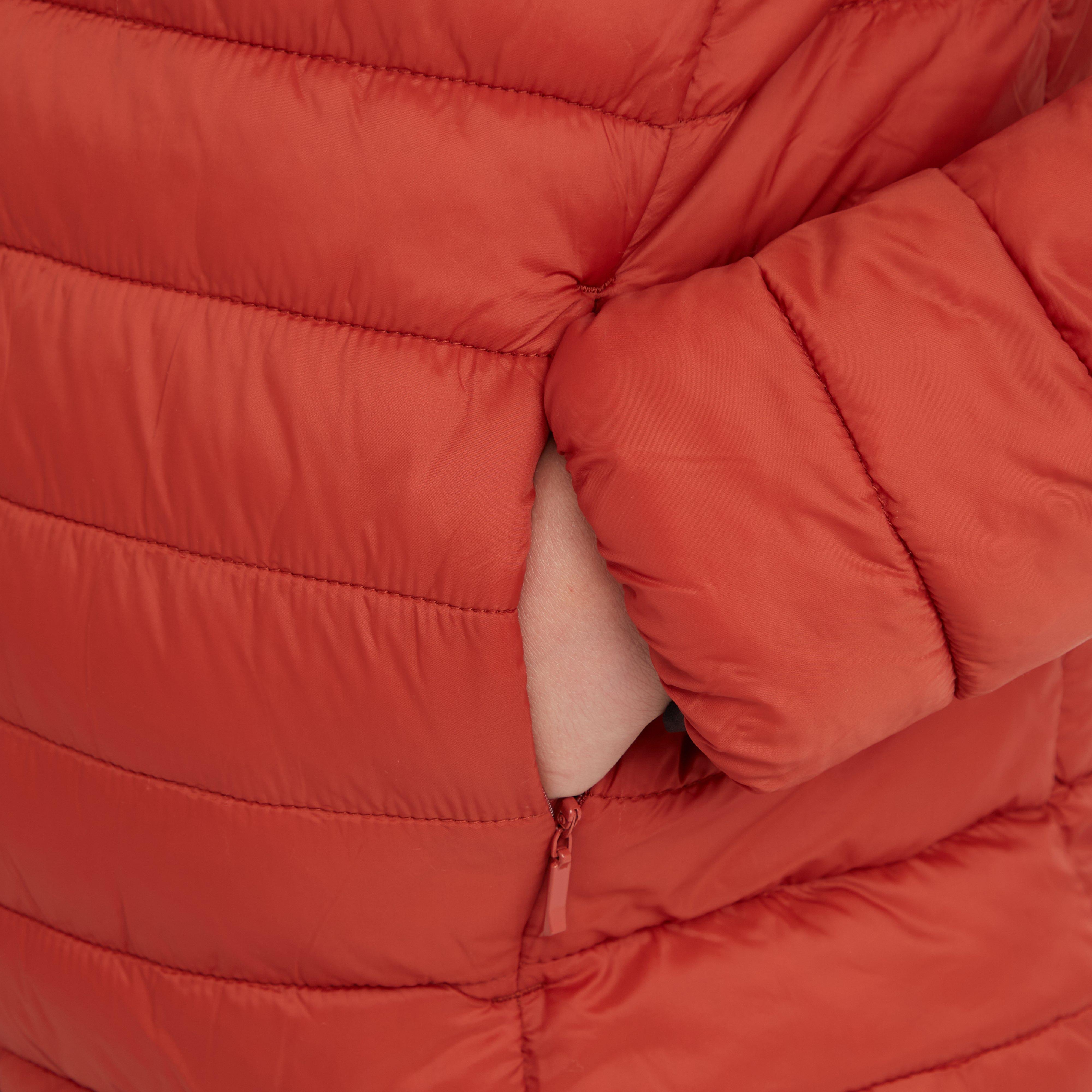 Kids Hooded Marizion Baffled Jacket Red Ochre Fox