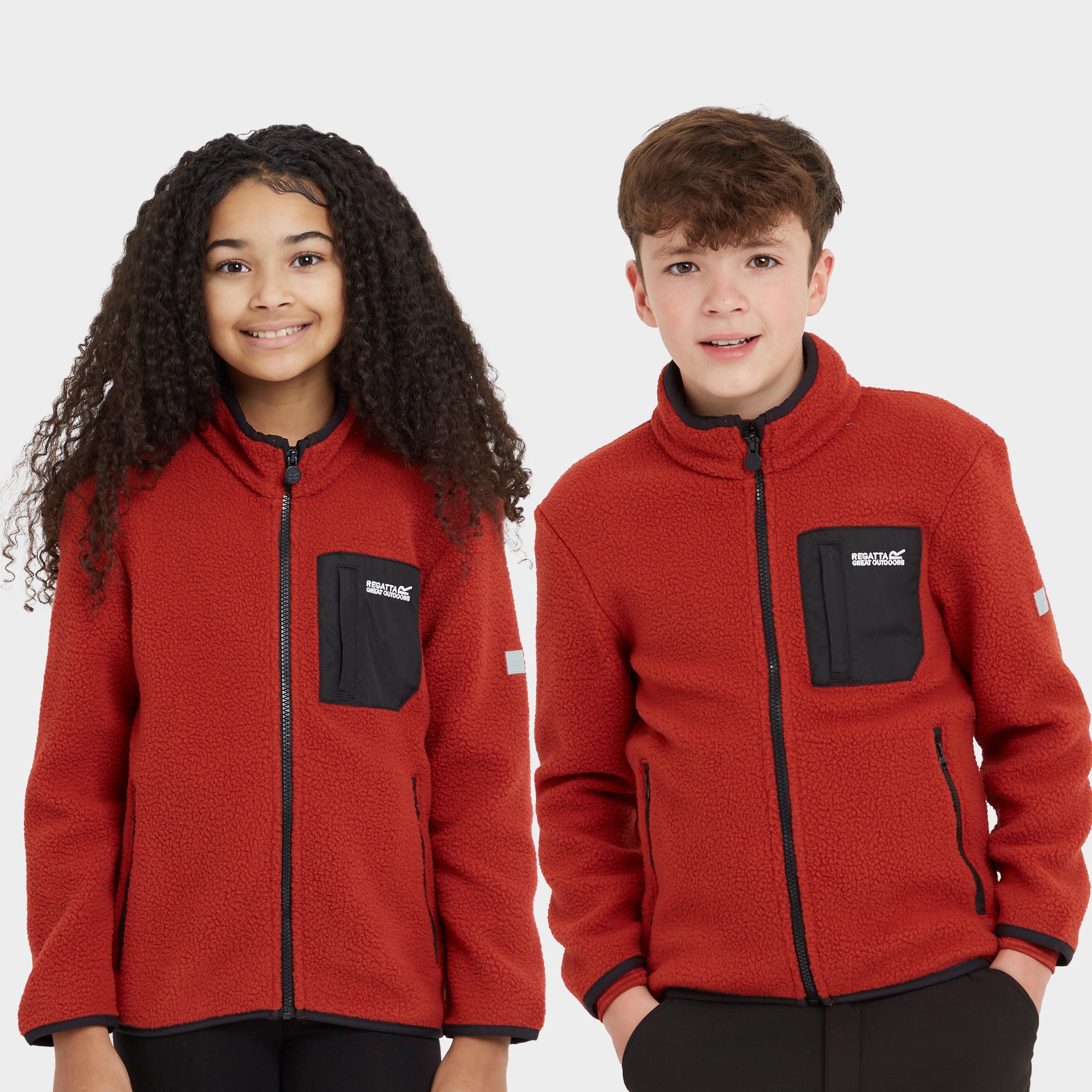 Kids Frankie Full Zip Fleece Red Ochre