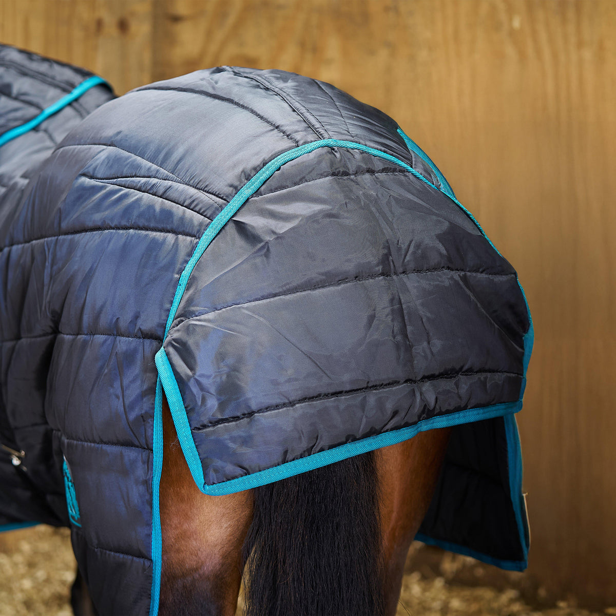 Original 250g Mediumweight Detach-A-Neck Stable Rug Black/Ocean