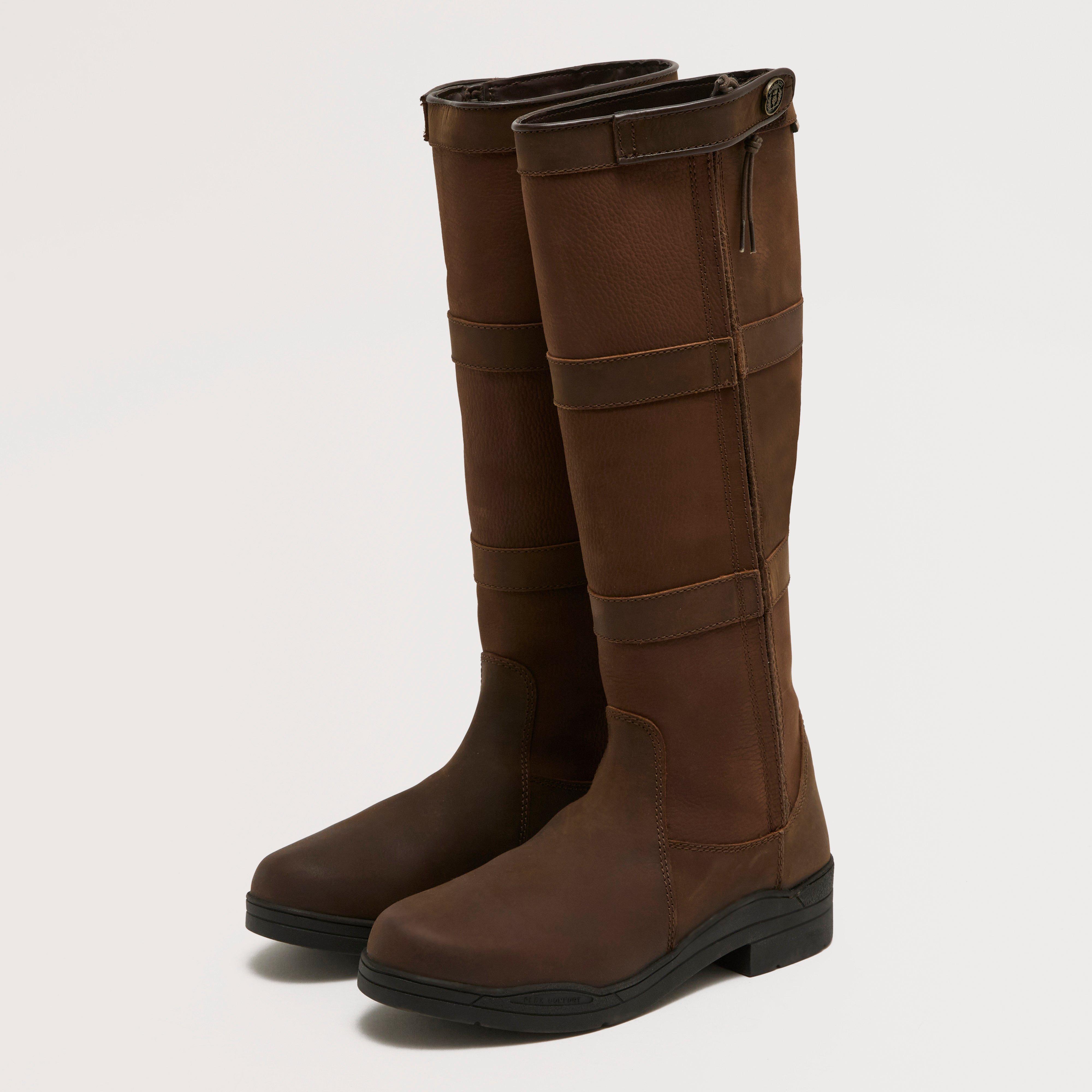 Womens Alexandria Zipped Country Boots Brown