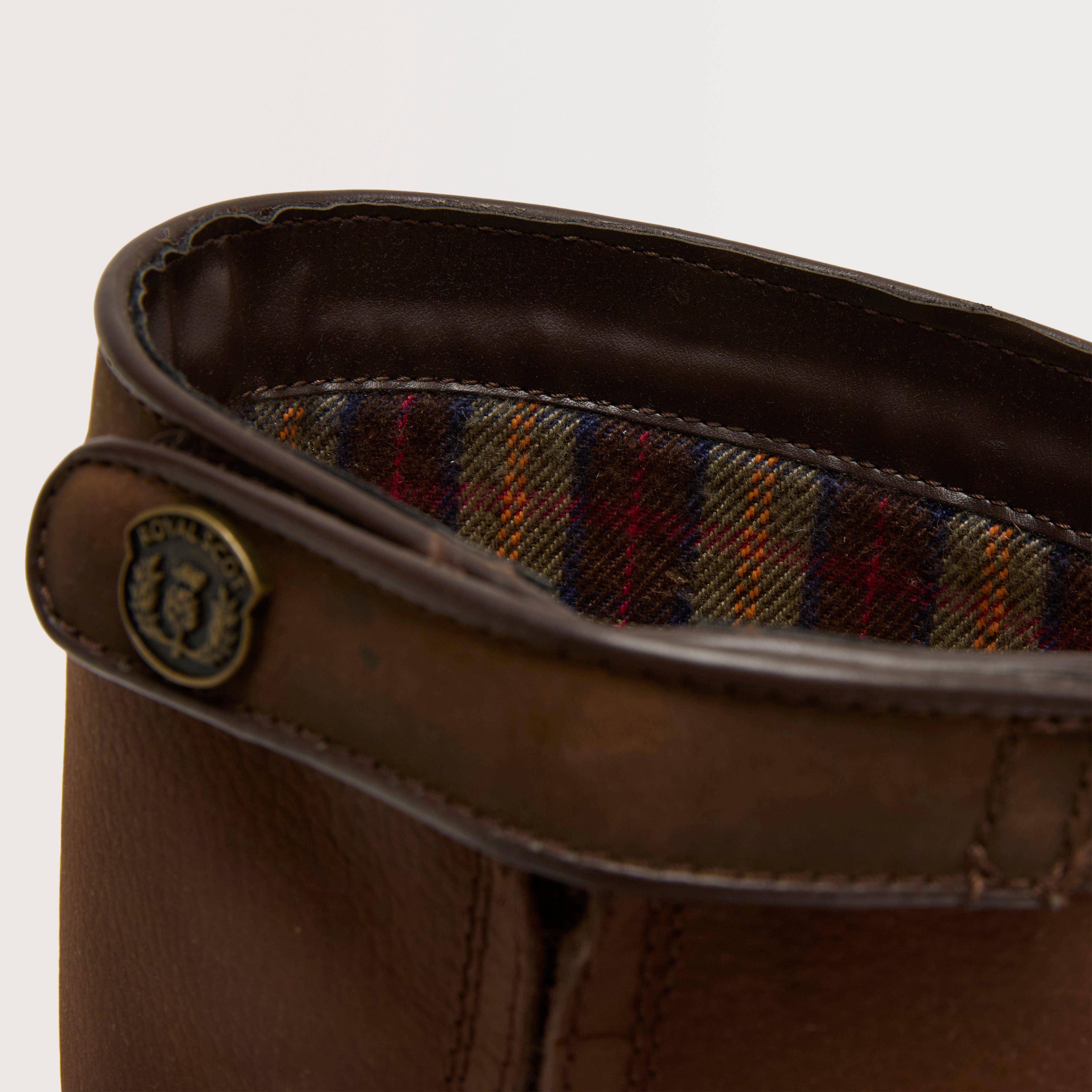 Womens Alexandria Zipped Country Boots Brown