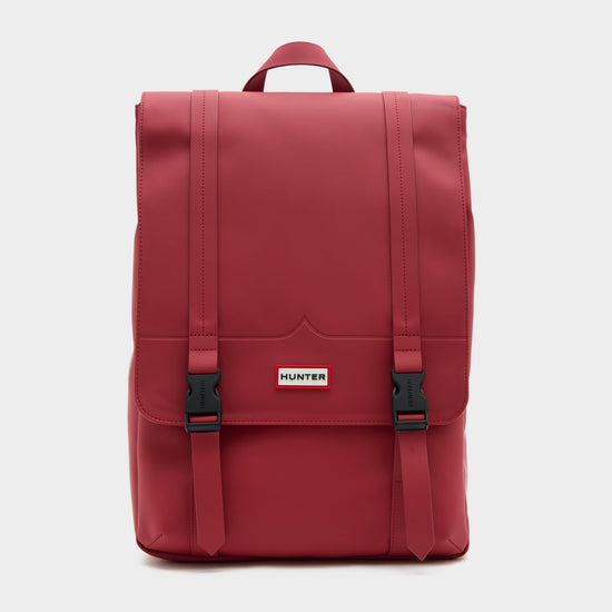 Original Rubberised Large Backpack Military Red