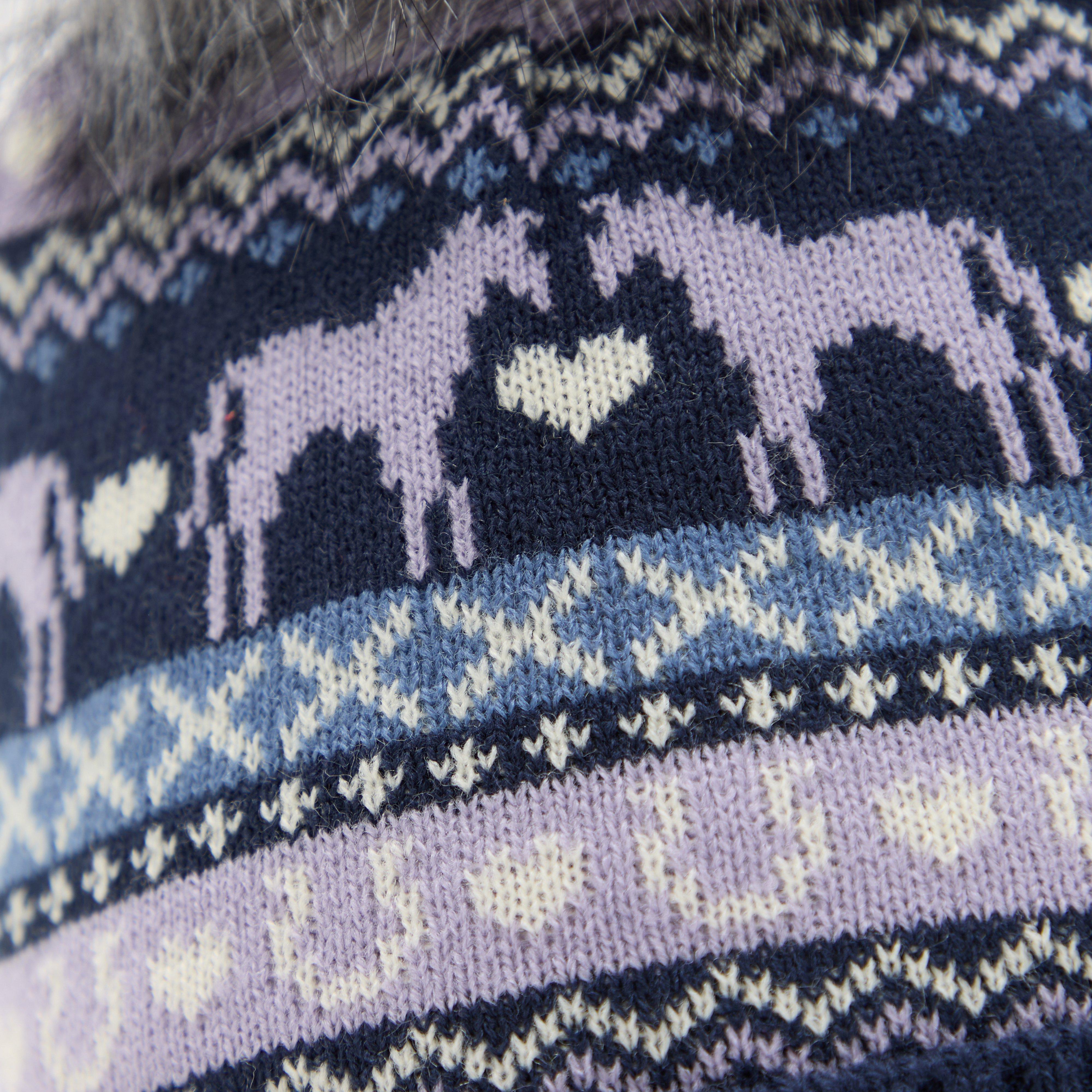 Adults Malmo Fairisle Pom Hat Navy