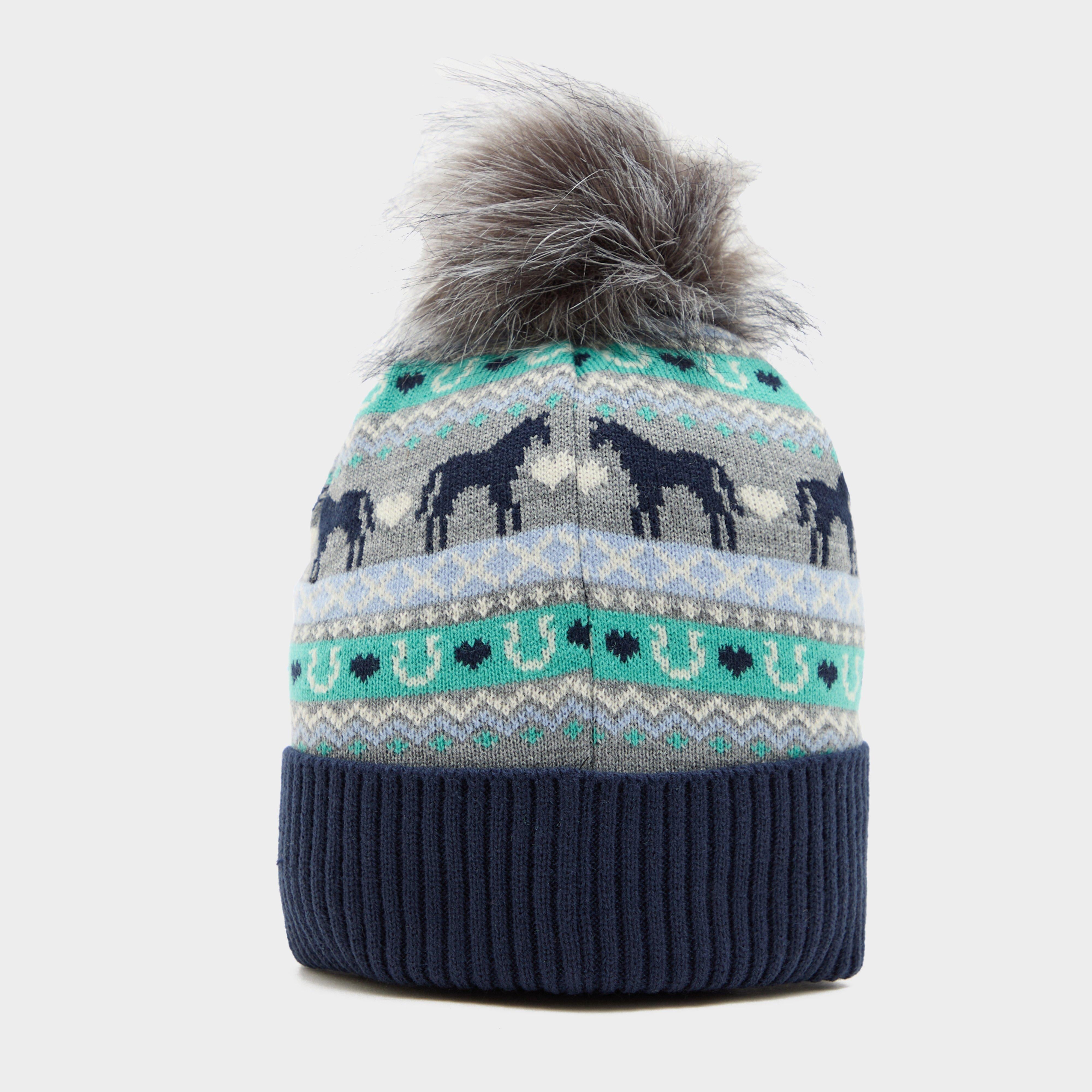 Adults Malmo Fairisle Pom Hat Grey