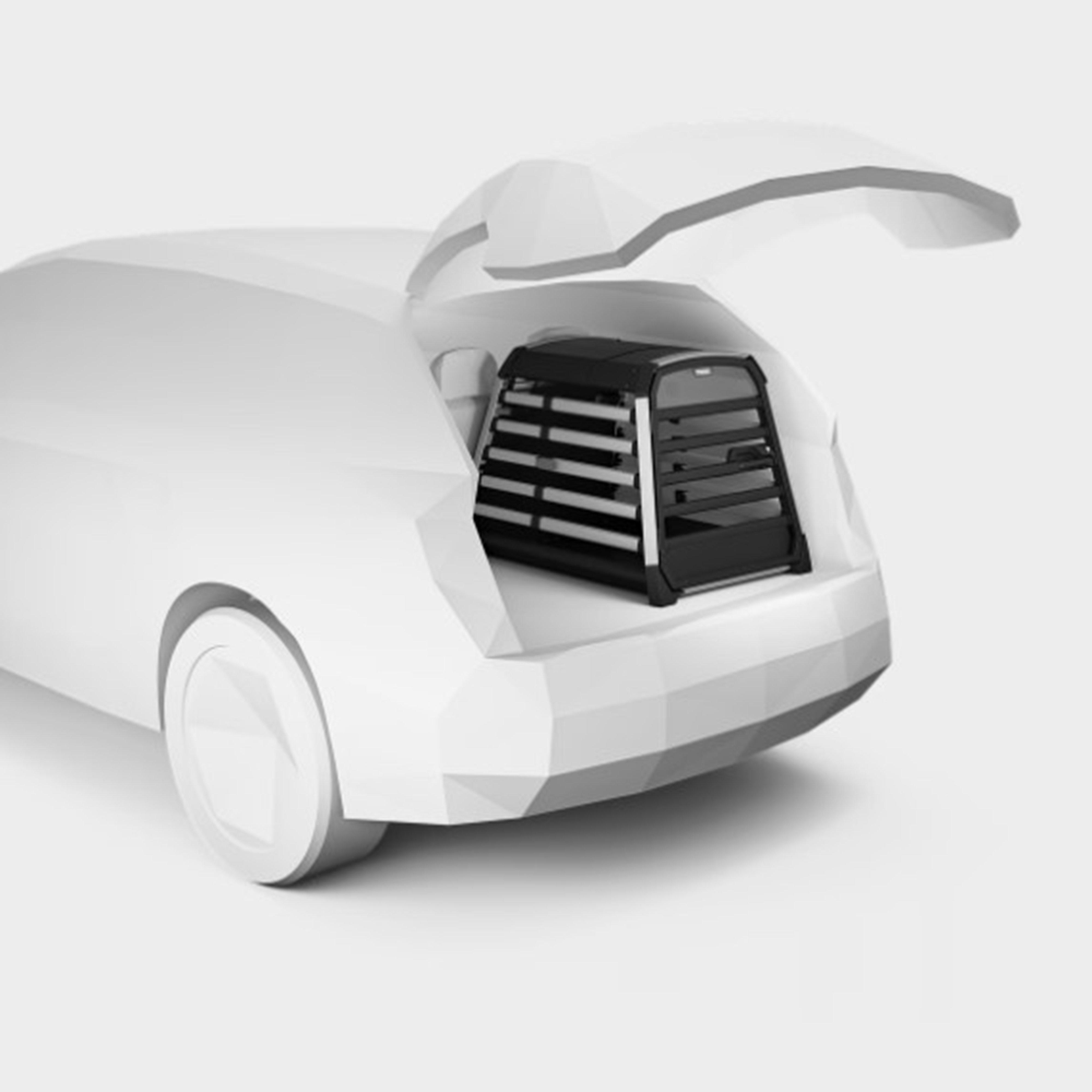 Allax Car Dog Crate Black L