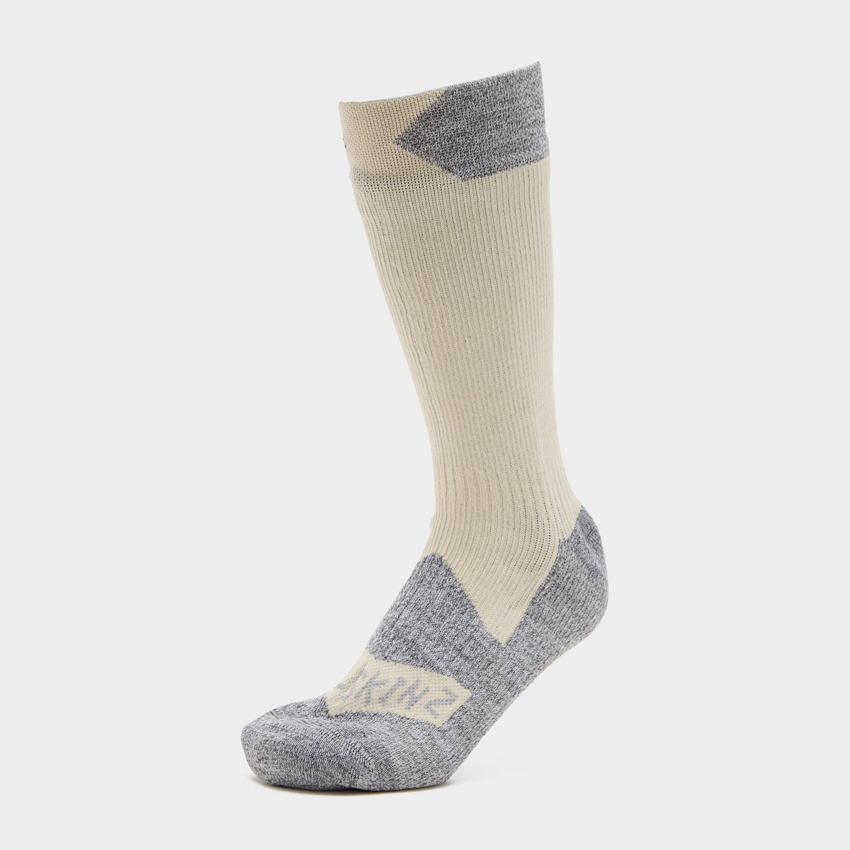 Raynham AQUASEALZâ„¢ Waterproof All Weather Mid Length Socks Cream/Grey Marl