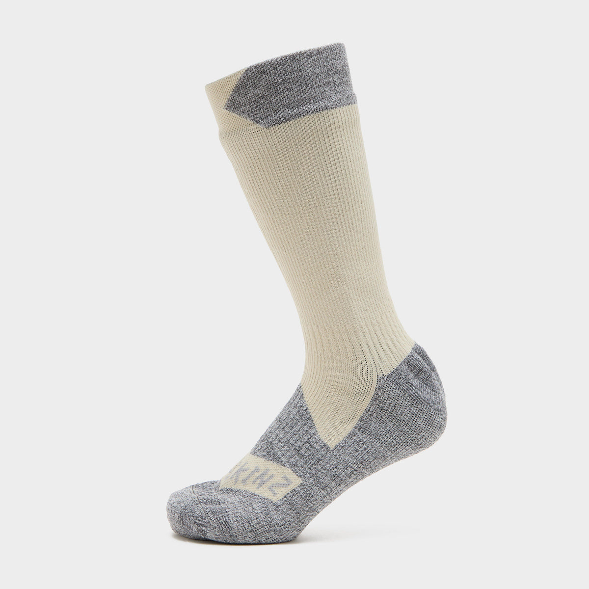 Raynham AQUASEALZâ„¢ Waterproof All Weather Mid Length Socks Cream/Grey Marl