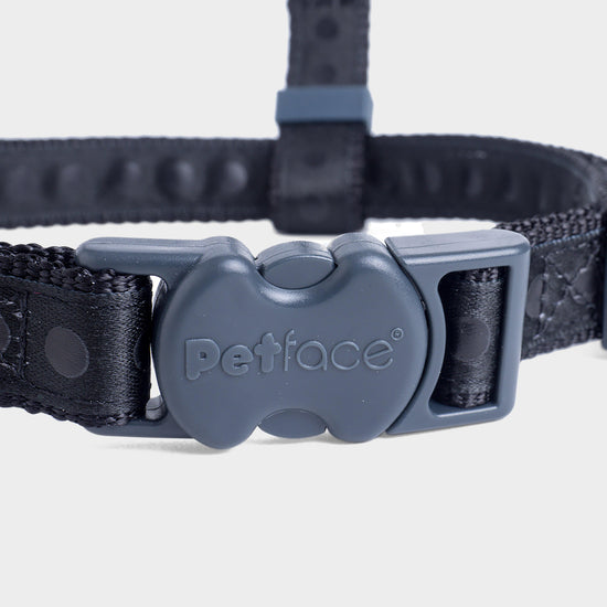 Tonal Dots Dog Harness Black M