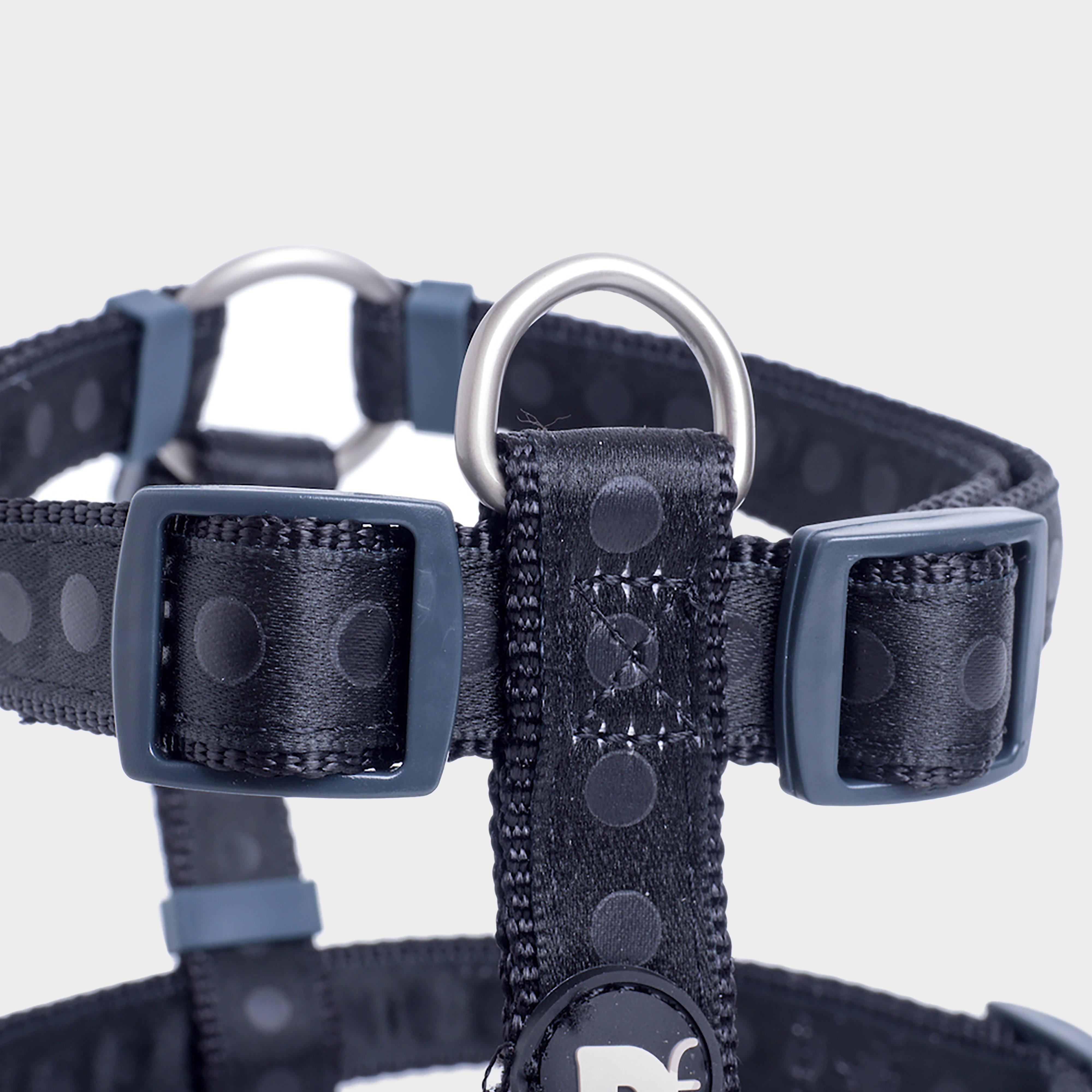 Tonal Dots Dog Harness Black L
