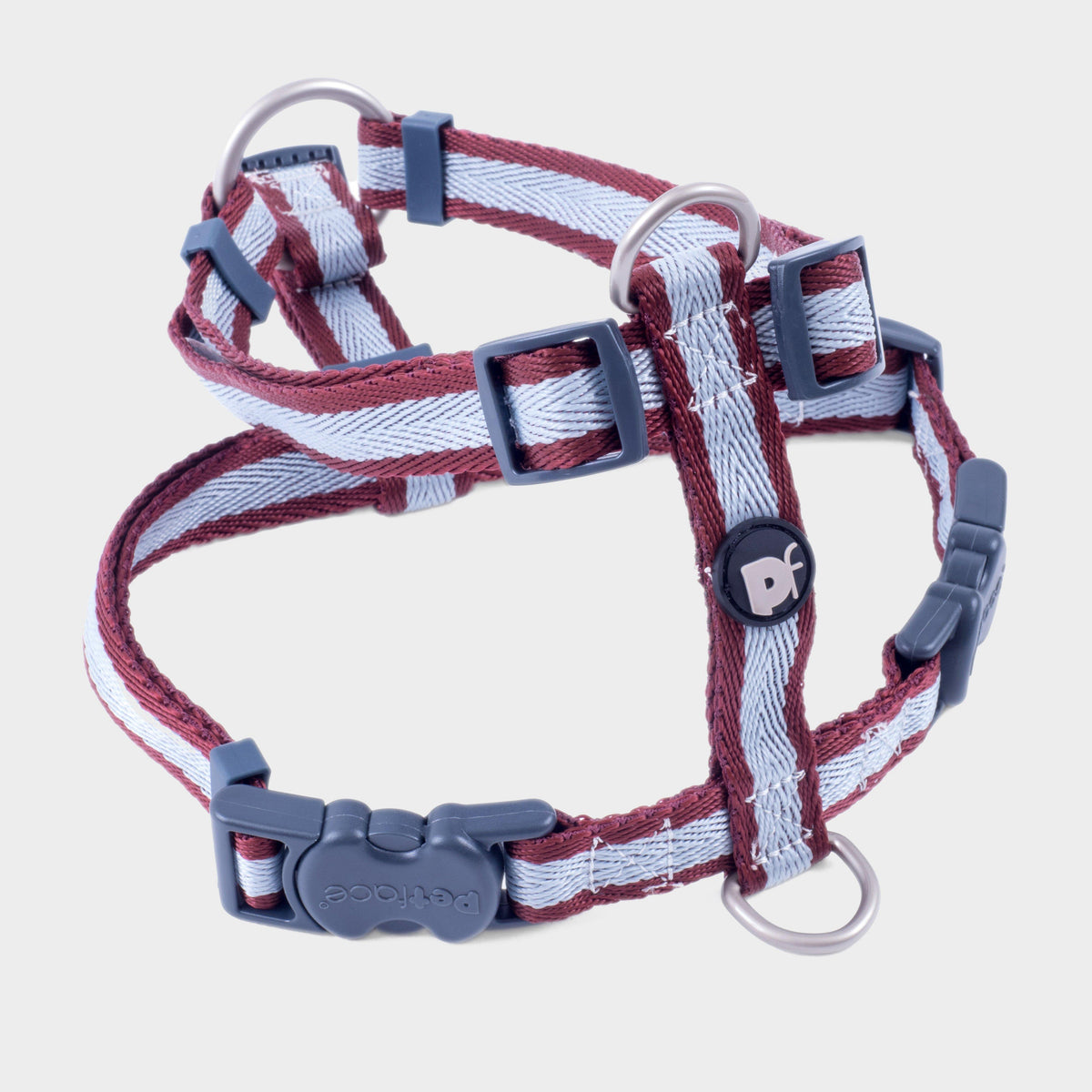 Dog Harness Ox Blood Stripe S