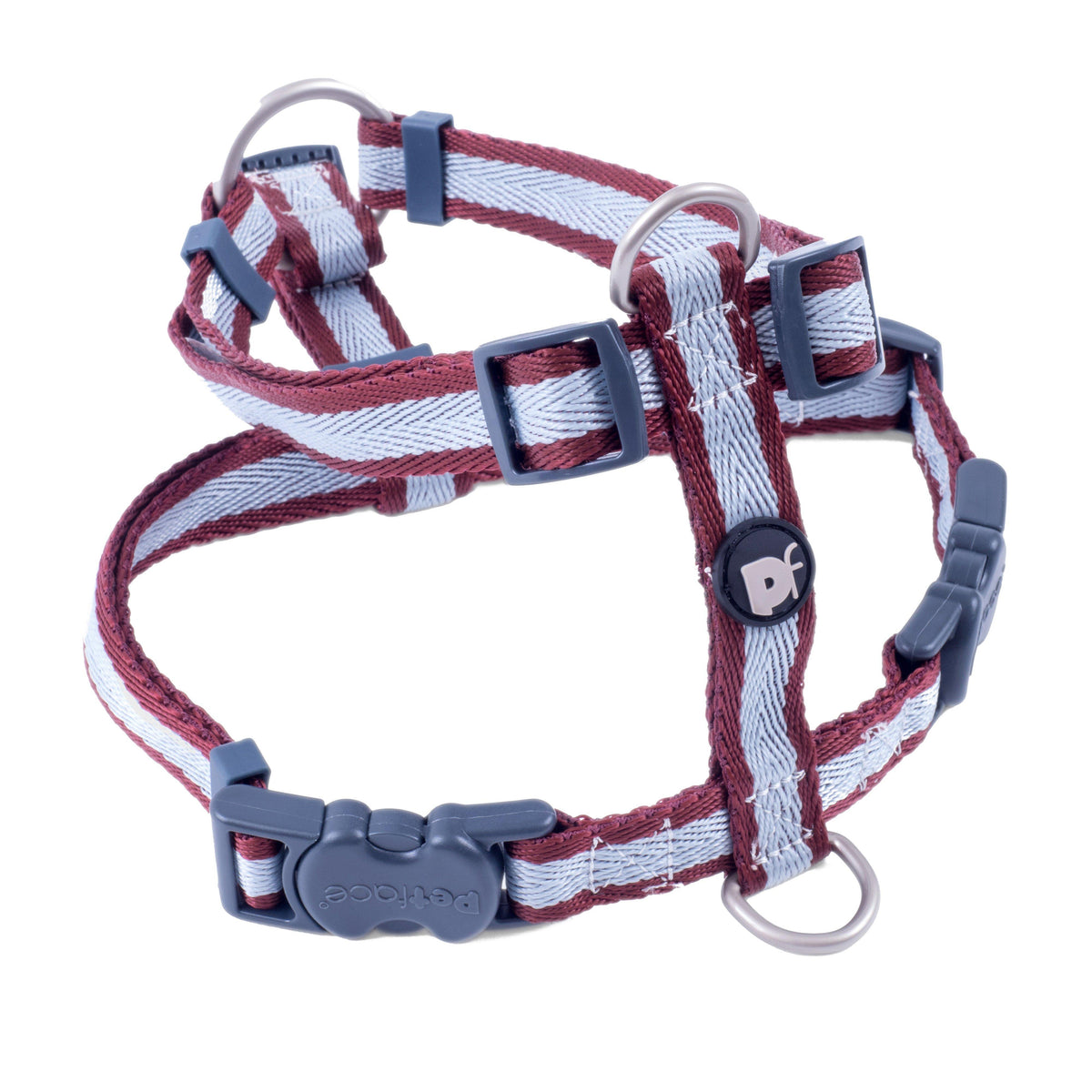 Dog Harness Ox Blood Stripe S