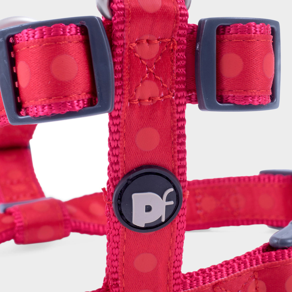 Tonal Dots Dog Harness Red L
