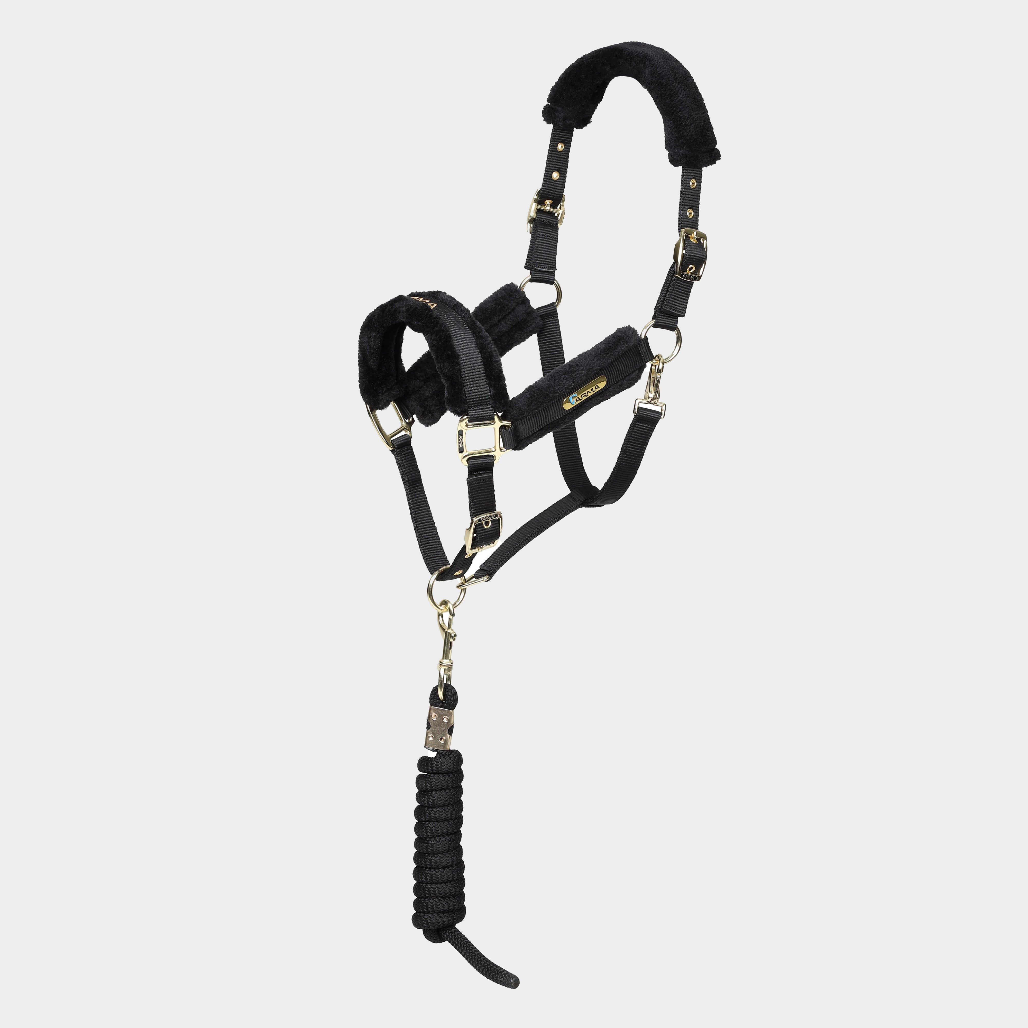 Logo Headcollar & Lead Rope Black