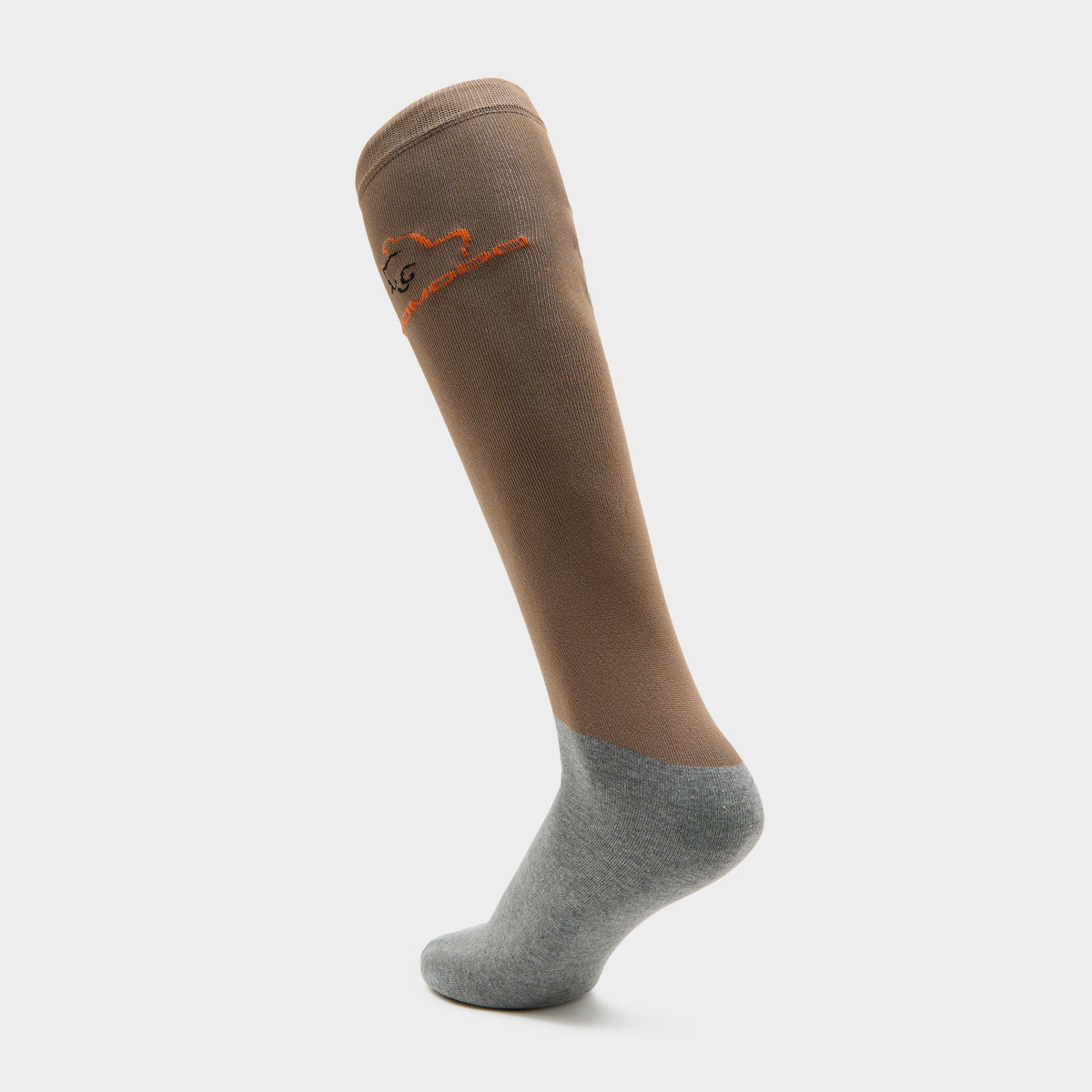 Adults Silicone Grip Socks Beige