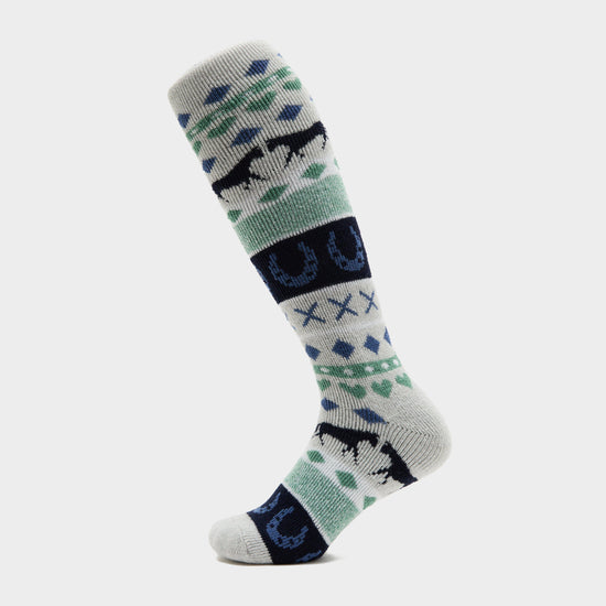 Kids Rosa Fairisle Socks Light Grey