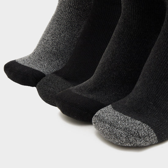 Mens Performance Boot Socks 4 Pack Black
