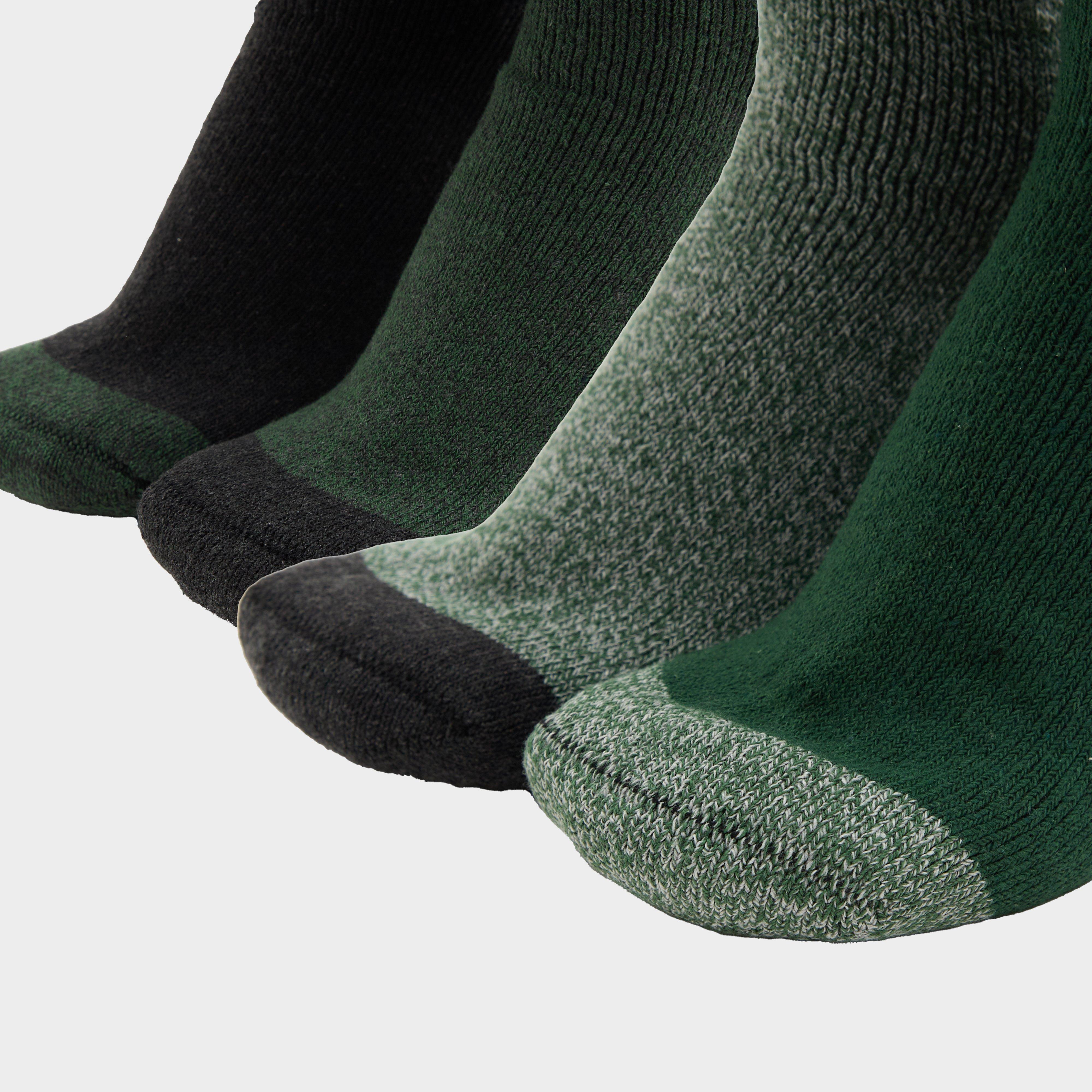 Mens Performance Boot Socks 4 Pack Green