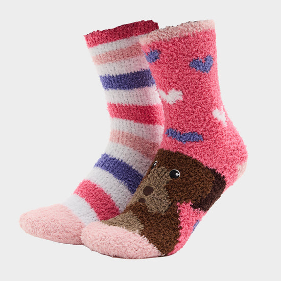 Kids Lounge Socks 2 Pack Dog