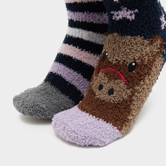 Kids Lounge Socks 2 Pack Pony