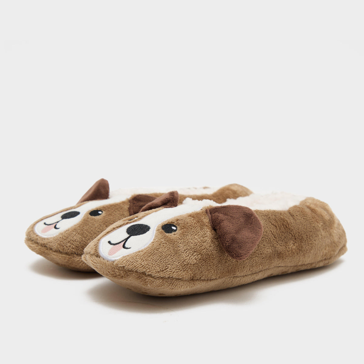Kids Wild Feet Fluffy Footsie Slippers Dog