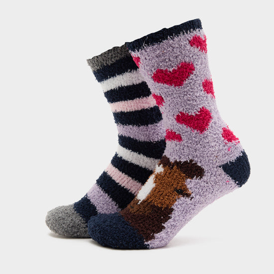 Women's Lounge Socks 2 Pack Horse