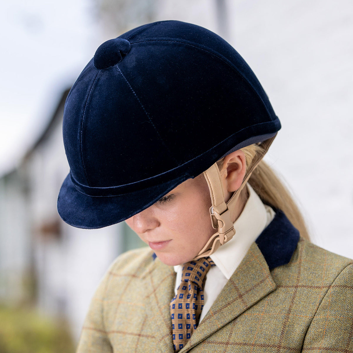 Kids Hampton Riding Hat Navy