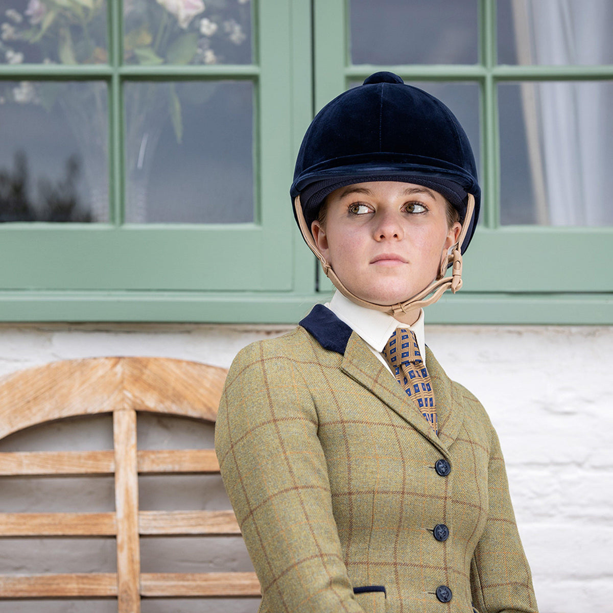 Adults Hampton Riding Hat Navy