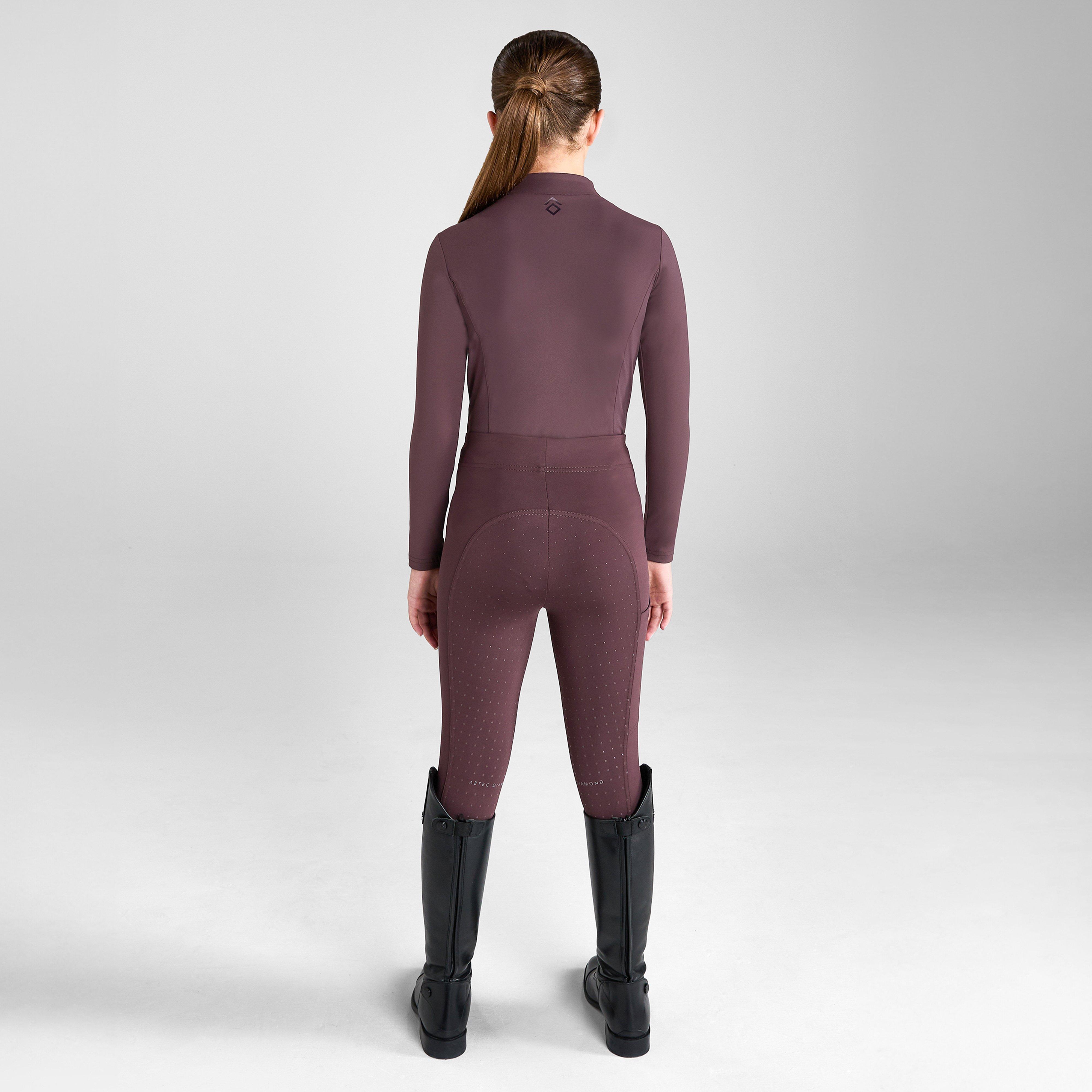 Young Rider Long Sleeve Base Layer Deep Mauve
