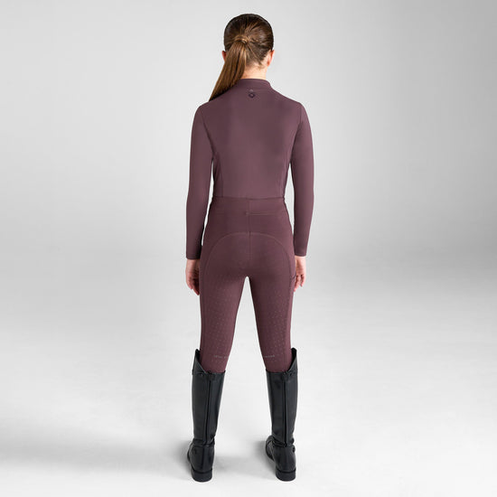 Young Rider Long Sleeve Base Layer Deep Mauve