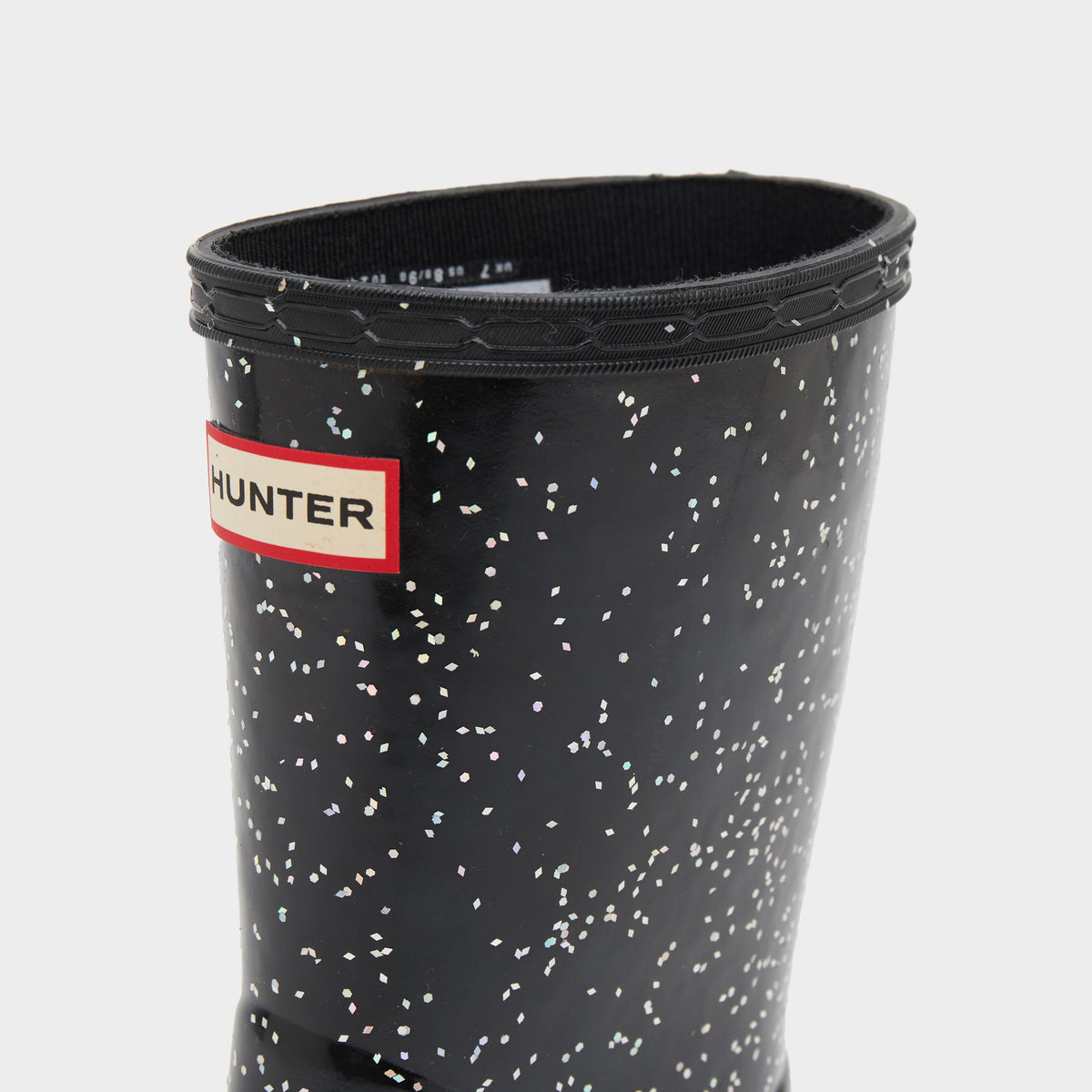 Kids Original First Giant Glitter Wellington Boots Black