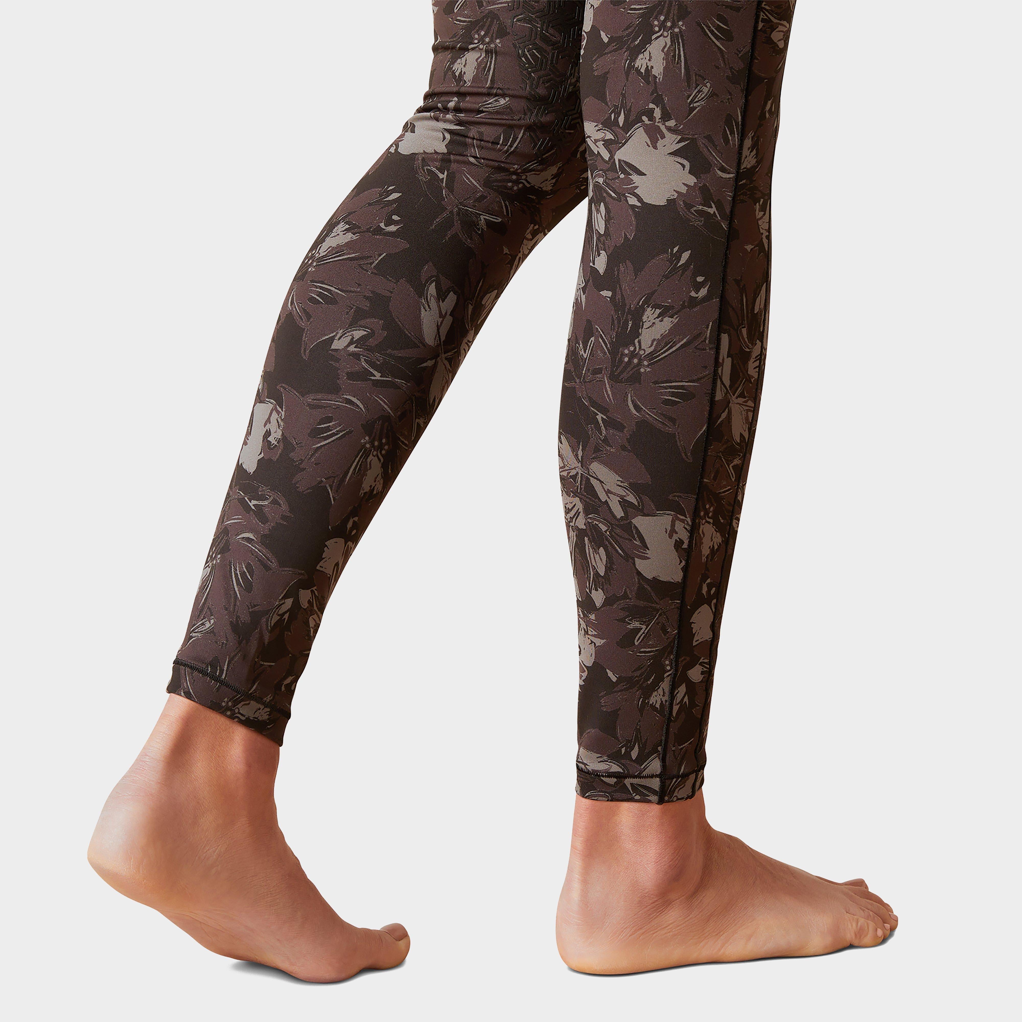 Womens Eos Etch Half Grip Tights Exploded Black Floral