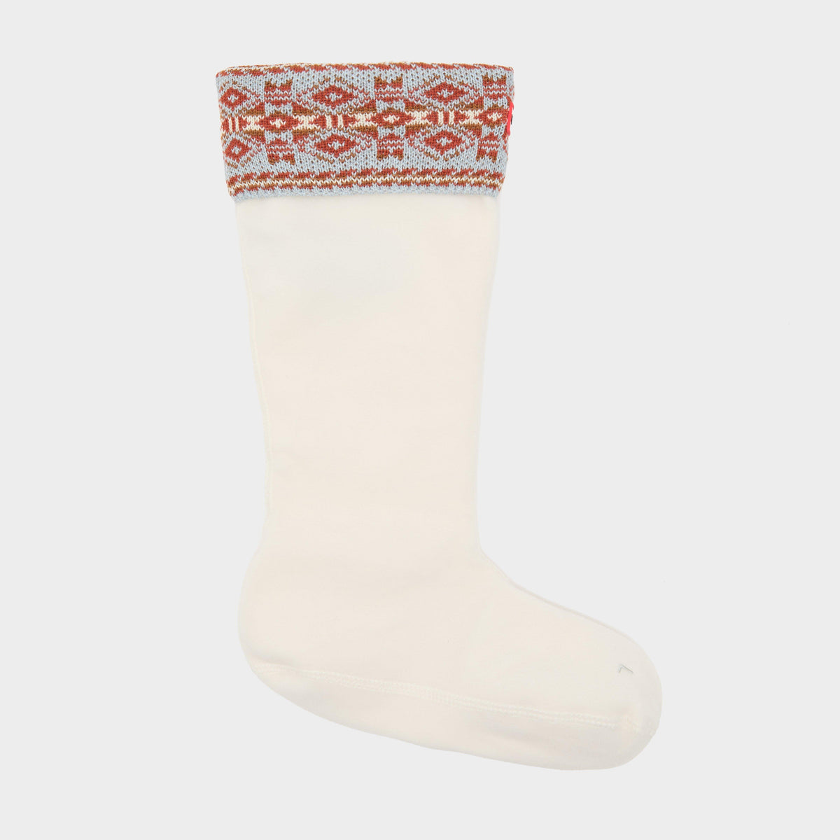 Fairisle Tall Welly Socks White