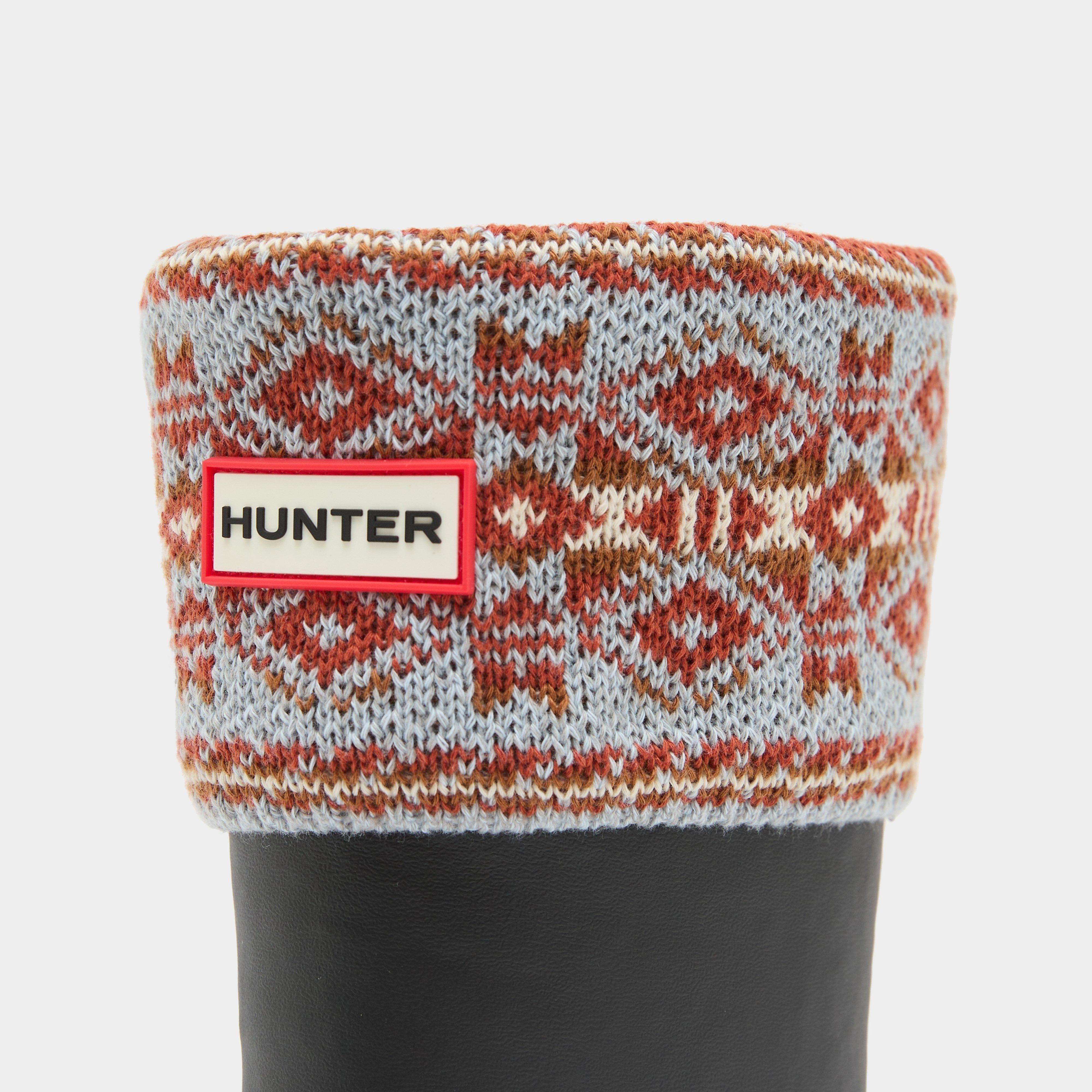 Fairisle Tall Welly Socks White