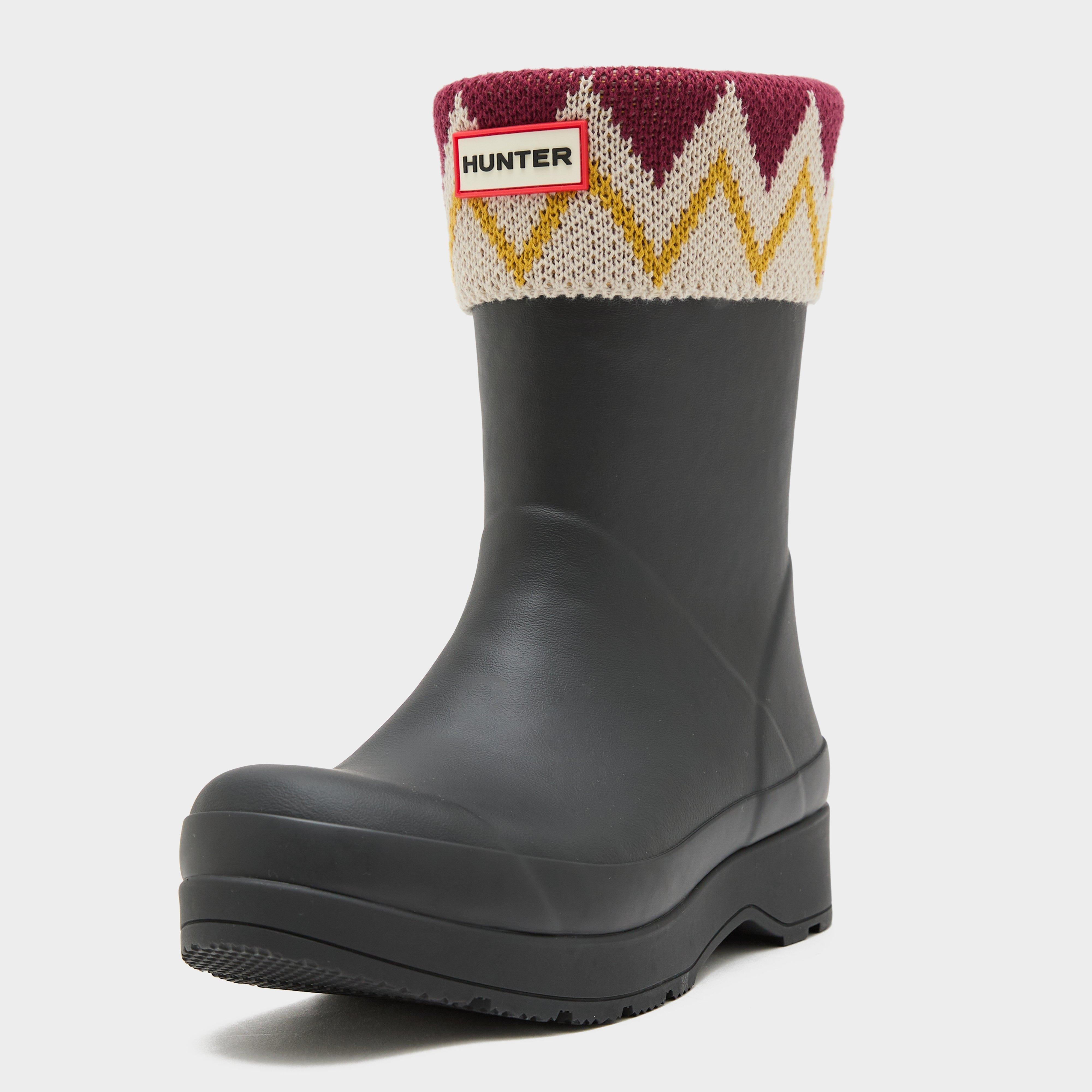Zig Zag Short Welly Socks White