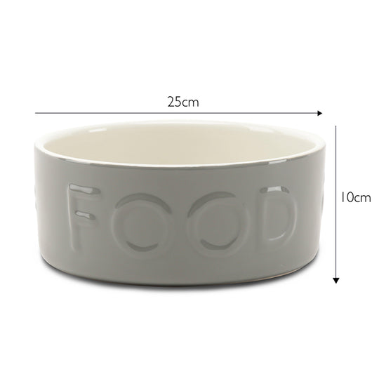 Classic Food Bowl Grey 25cm