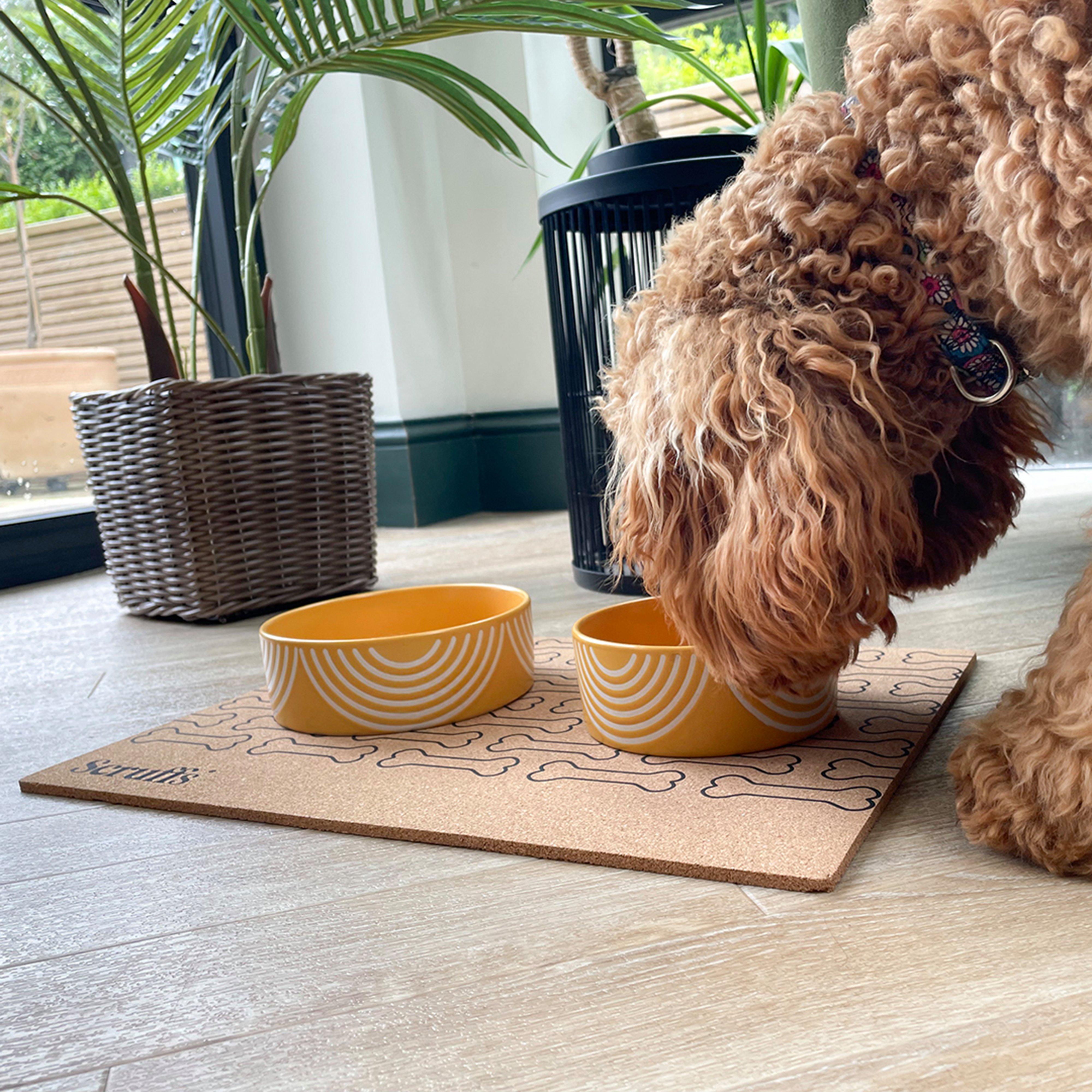 Cork Pet Placemat Bone Print