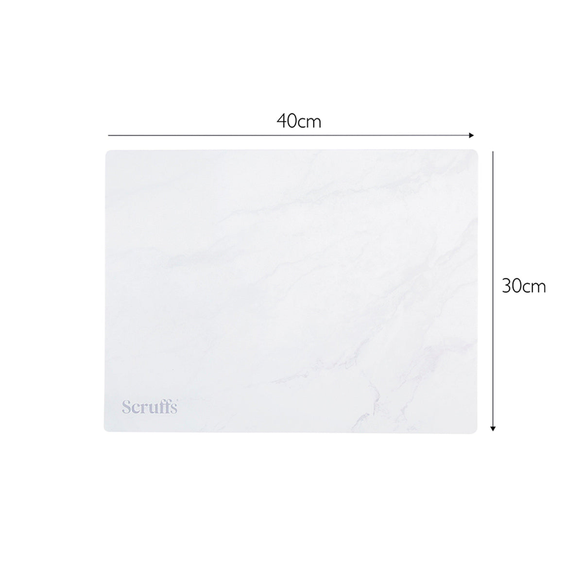 Pet Placemat White Marble Print
