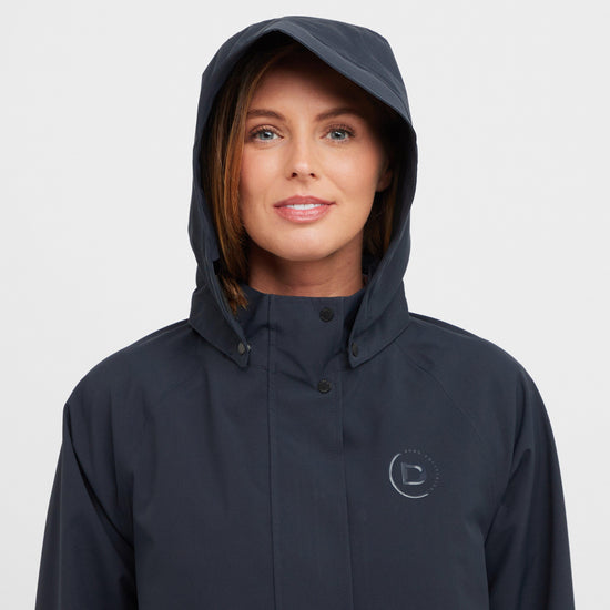 Womens Wet Weather Long Jacket Navy
