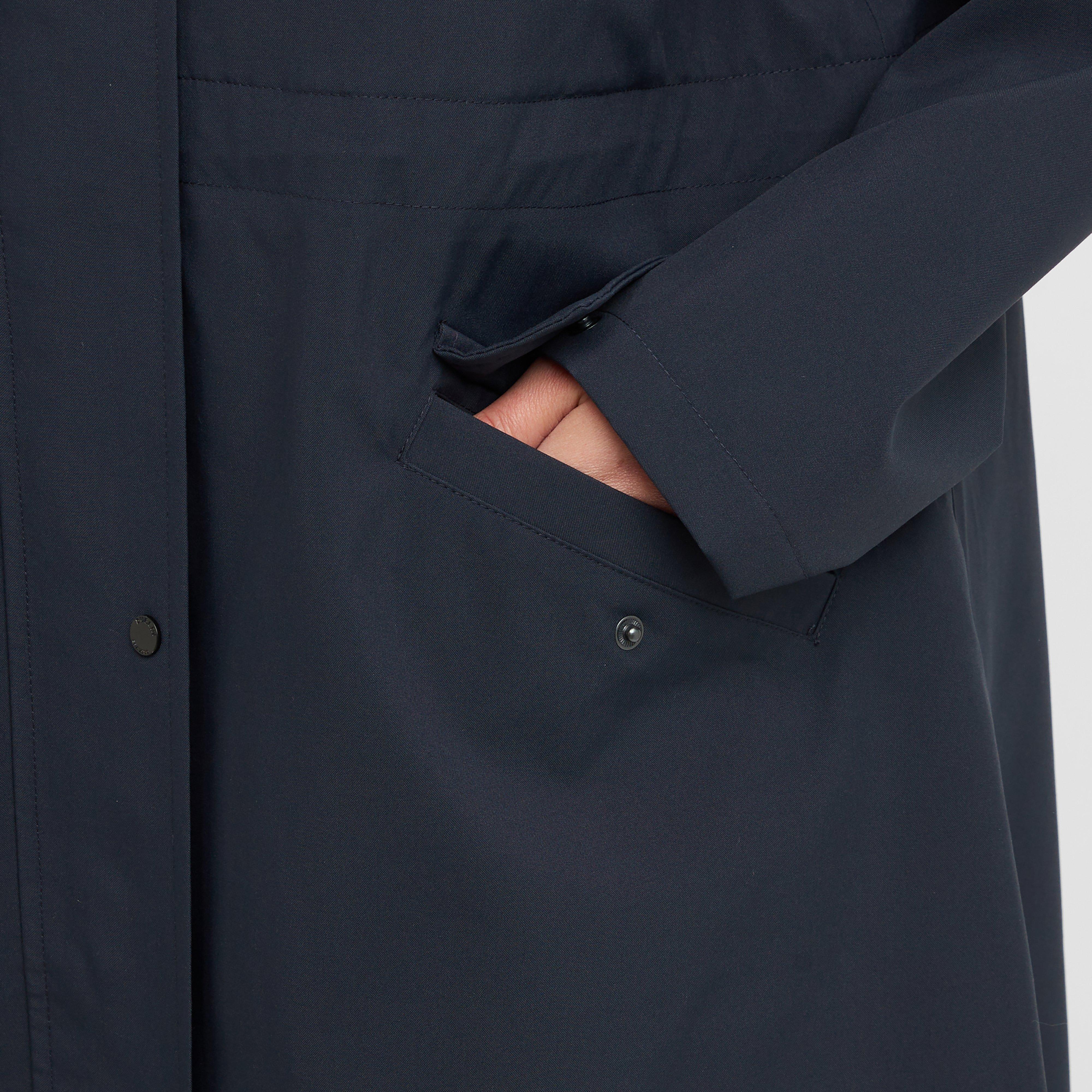 Womens Wet Weather Long Jacket Navy