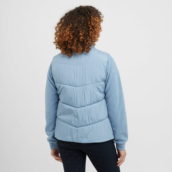 Womens Puffer Bodywarmer Blue Fog