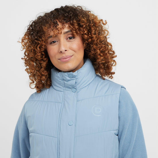 Womens Puffer Bodywarmer Blue Fog